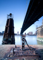 At the foot of the Manhattan Bridge on Brooklyn side