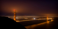 Night time at the Golden Gate Bridge