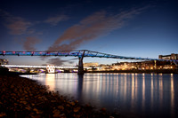 Millenium Bridge with Olympic lighting